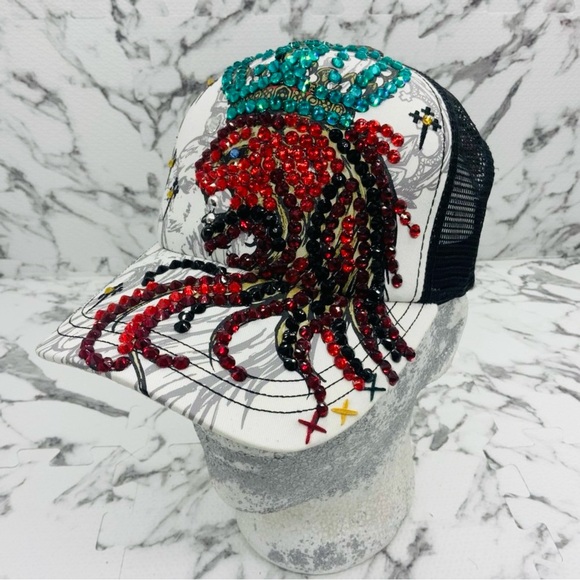 Men’s Lion King Rhinestone Trucker Hat by Rebel Spirit